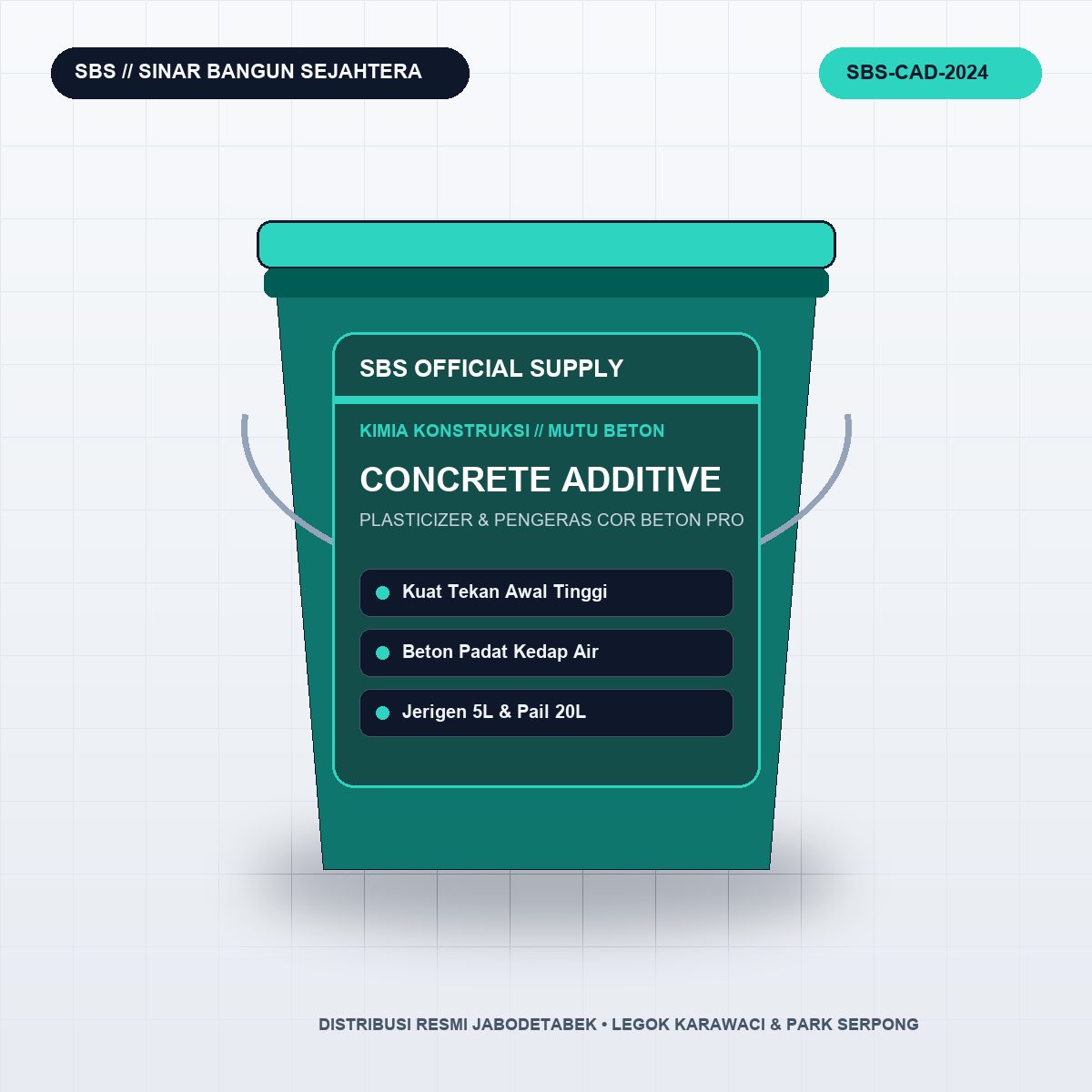 SBS Concrete Additive — Cairan Penguat, Pengeras & Pemadat Cor Beton
