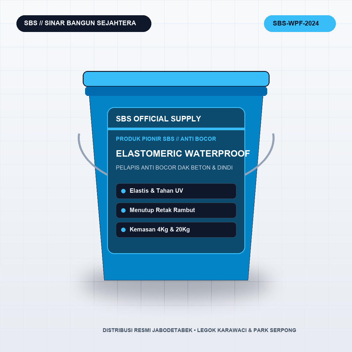SBS Elastomeric Waterproofing — Pelapis Anti Bocor Dak Beton, Atap & Dinding